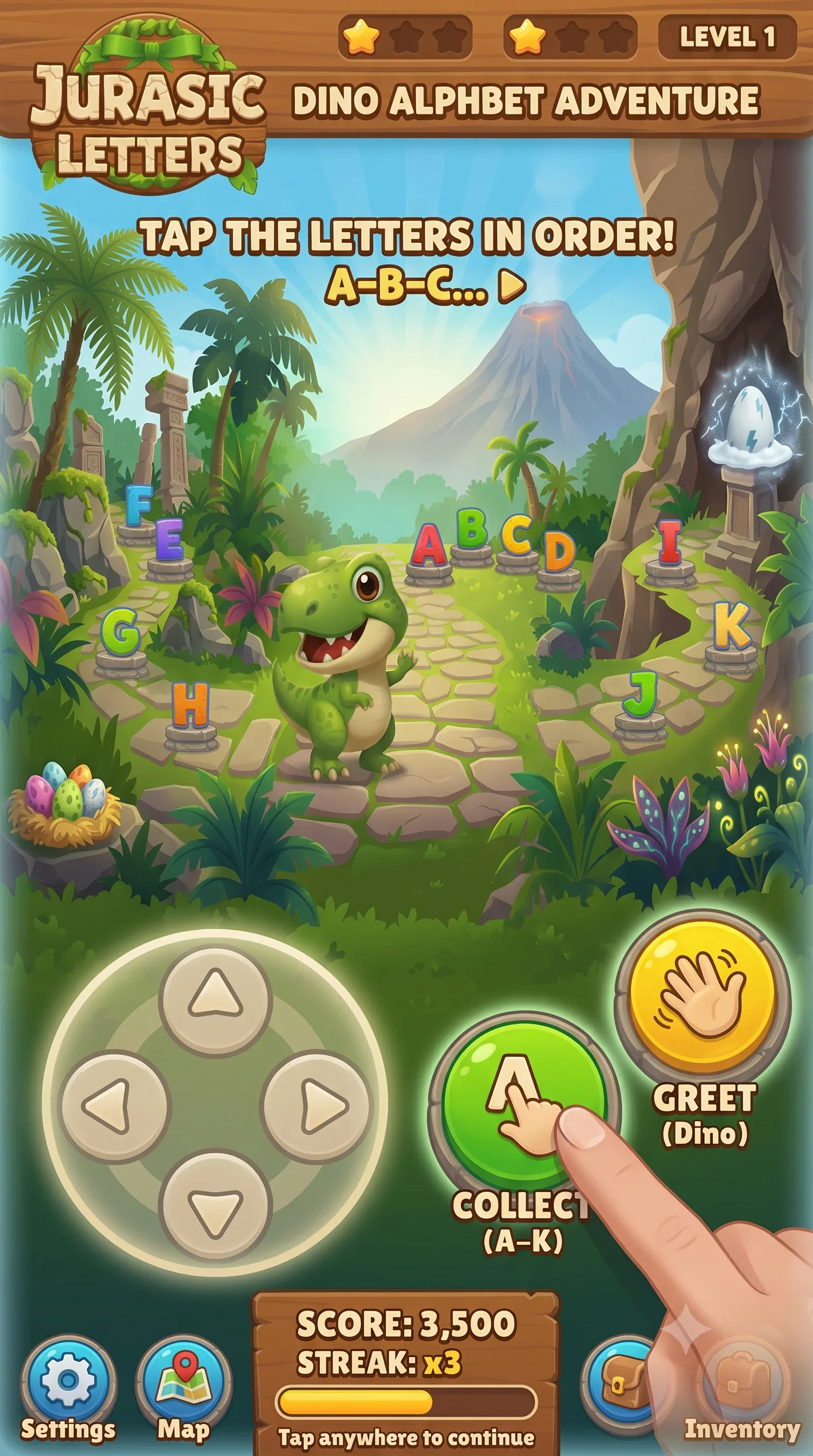 Jurassic Letters: Dino Alphabet Adventure Screenshot 5