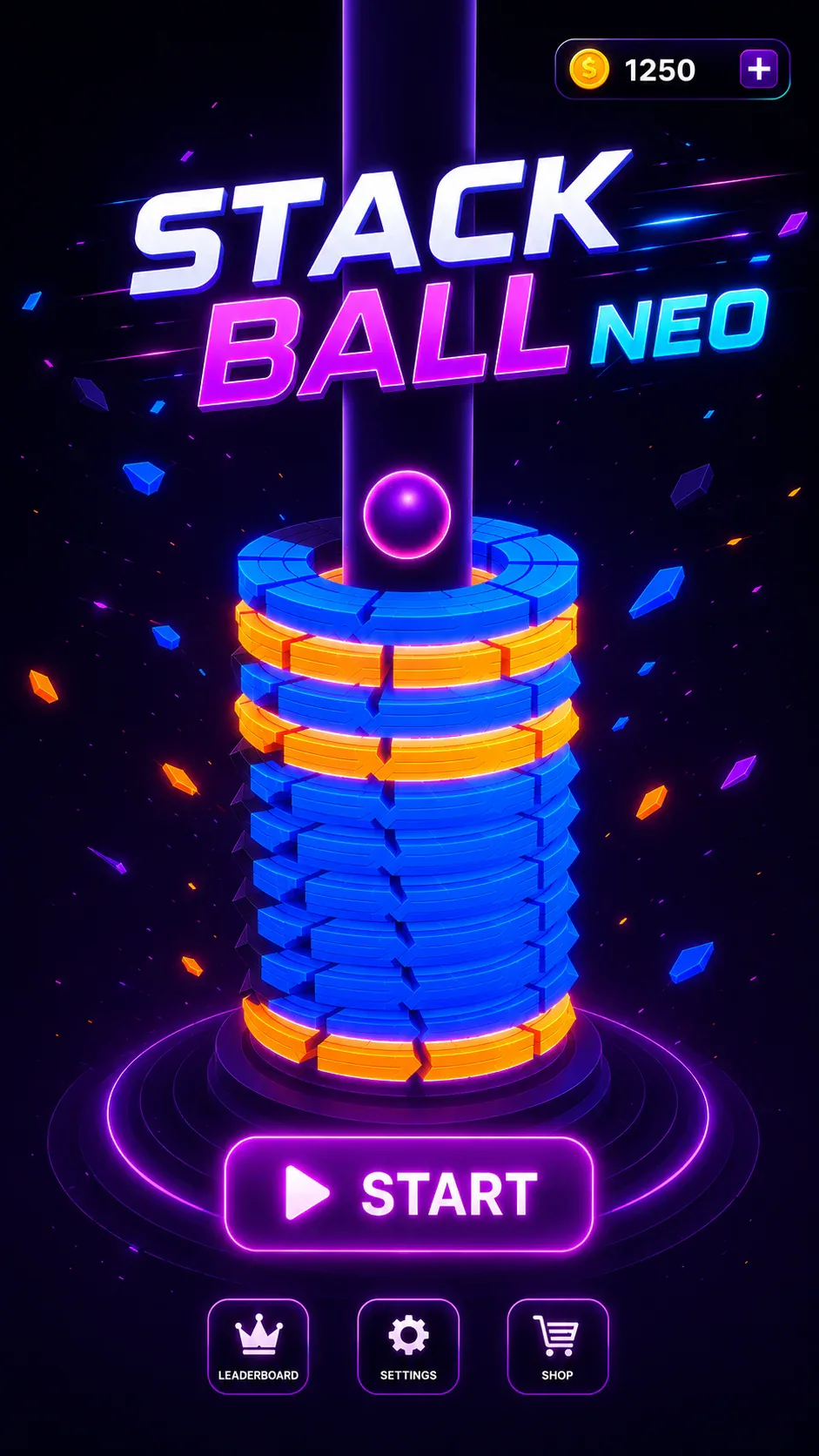 Neon Stack Ball Screenshot 3