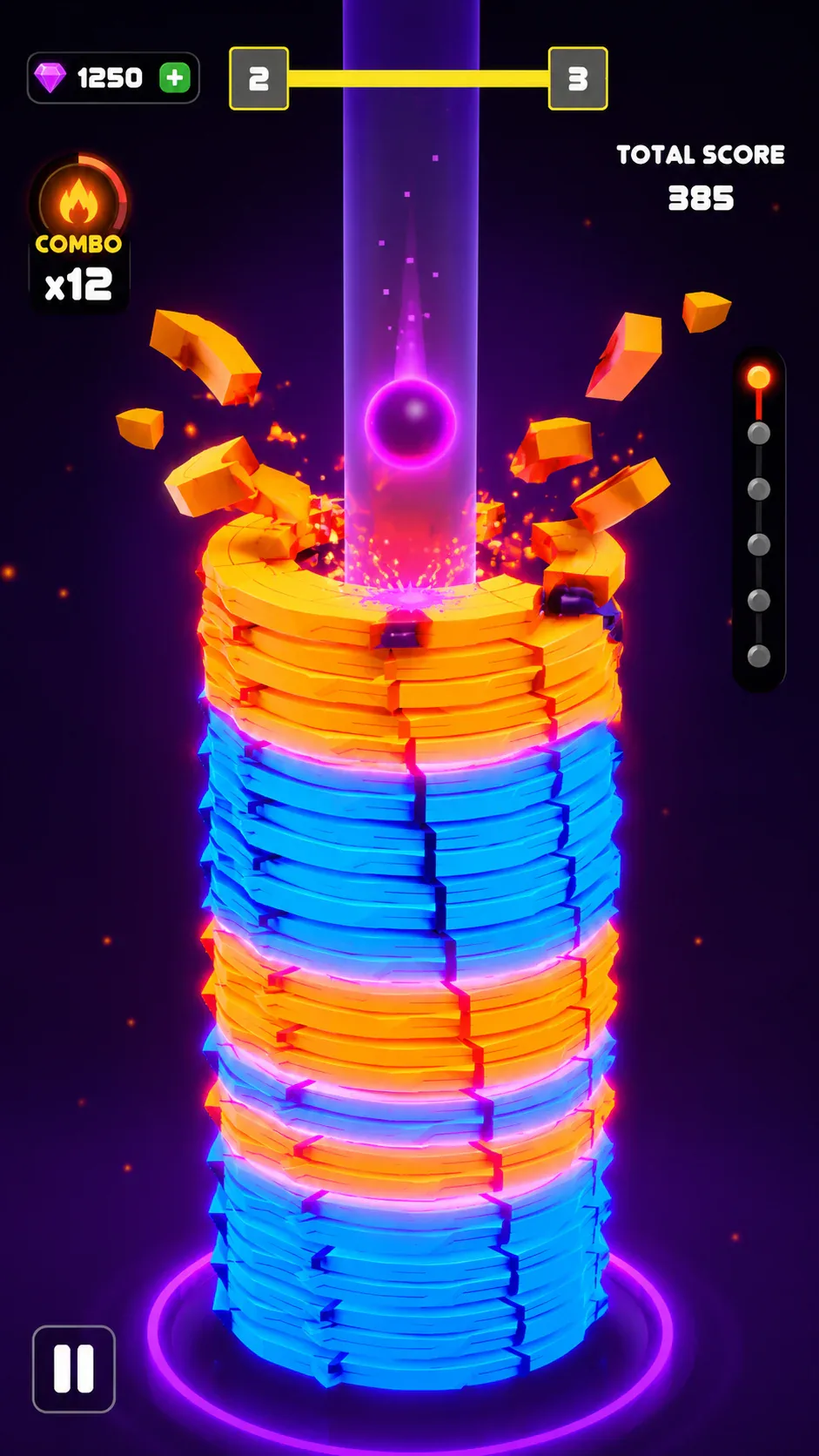 Neon Stack Ball Screenshot 4