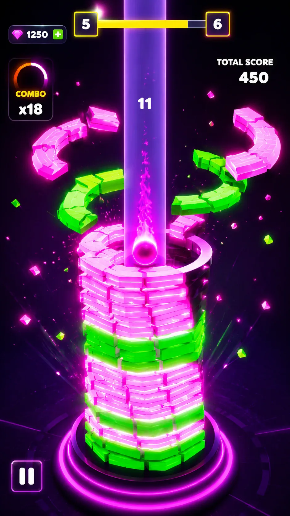 Neon Stack Ball Screenshot 6